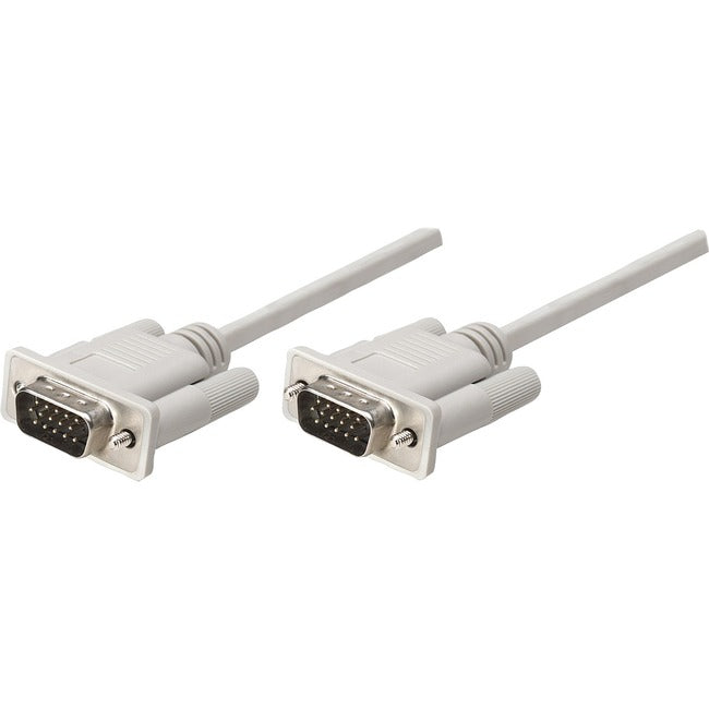 Manhattan VGA HD15M to HD15M Monitor Cable, 10', Gray