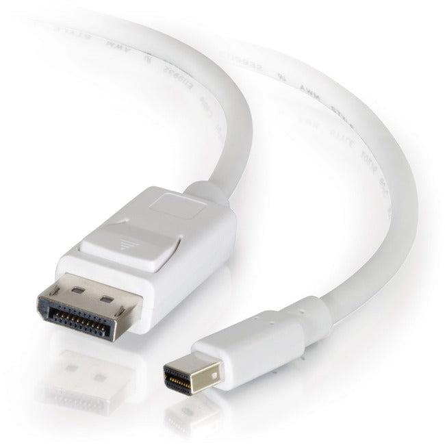 C2G 6ft Mini DisplayPort to DisplayPort Adapter Cable M-M - White - American Tech Depot