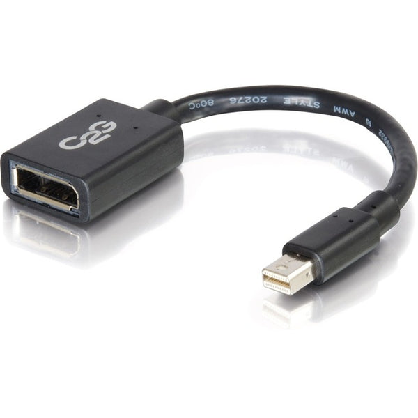 C2G Mini DisplayPort to DisplayPort Adapter - 6in Mini DP t DVI Converter - American Tech Depot