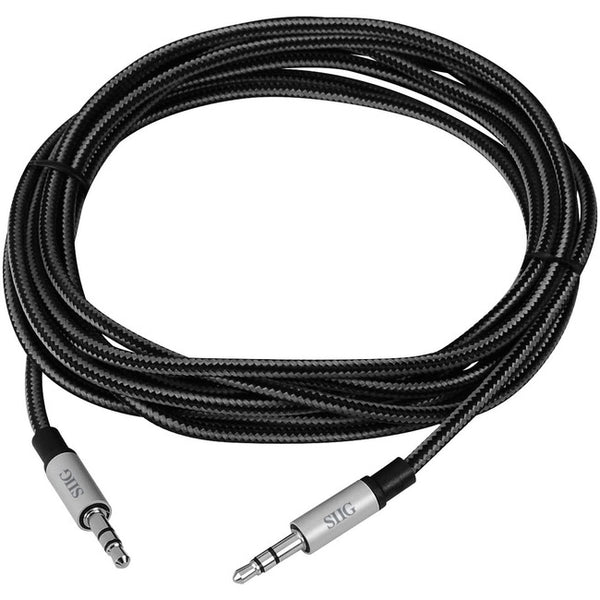 SIIG Woven Fabric Braided 3.5mm Stereo Aux Cable (M-M) - 3M - American Tech Depot