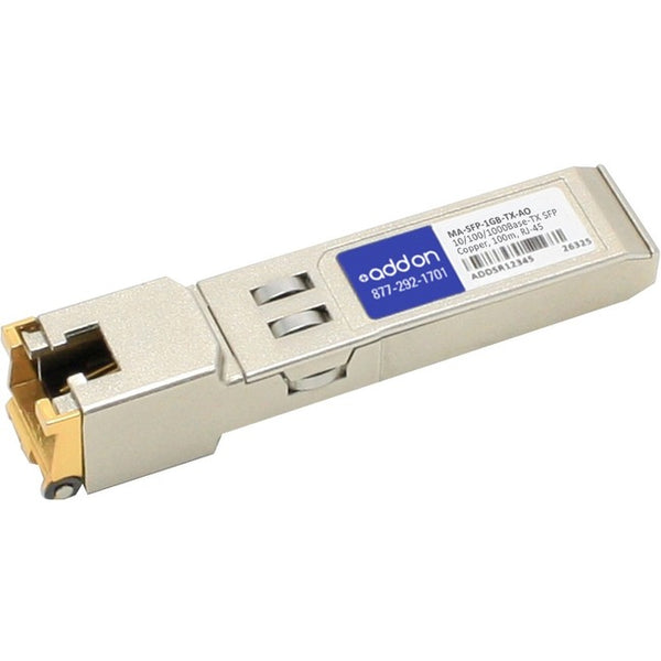 AddOn Cisco Meraki MA-SFP-1GB-TX Compatible TAA Compliant 10-100-1000Base-TX SFP Transceiver (Copper, 100m, RJ-45)