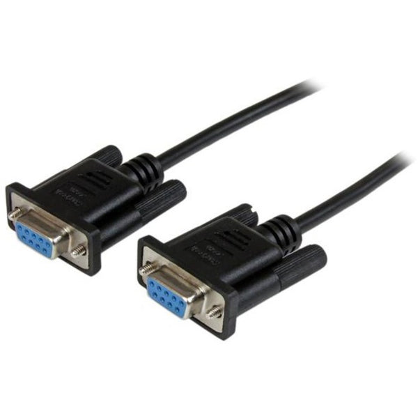 StarTech.com 2m Black DB9 RS232 Serial Null Modem Cable F-F - American Tech Depot