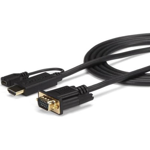 StarTech.com HDMI to VGA Cable - 6 ft - 2m - 1080p - 1920 x 1200 - Active HDMI Cable - Monitor Cable - Computer Cable - American Tech Depot