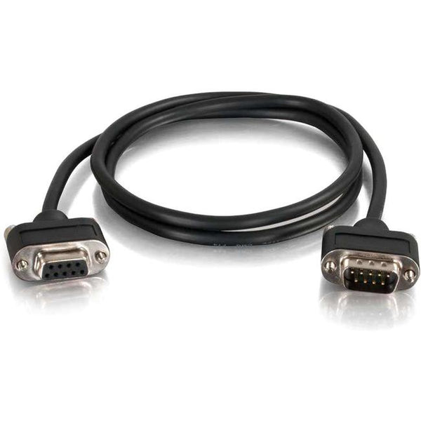 C2G 15ft Serial RS232 DB9 Cable with Low Profile Connectors M-F - In-Wall CMG-Rated - American Tech Depot