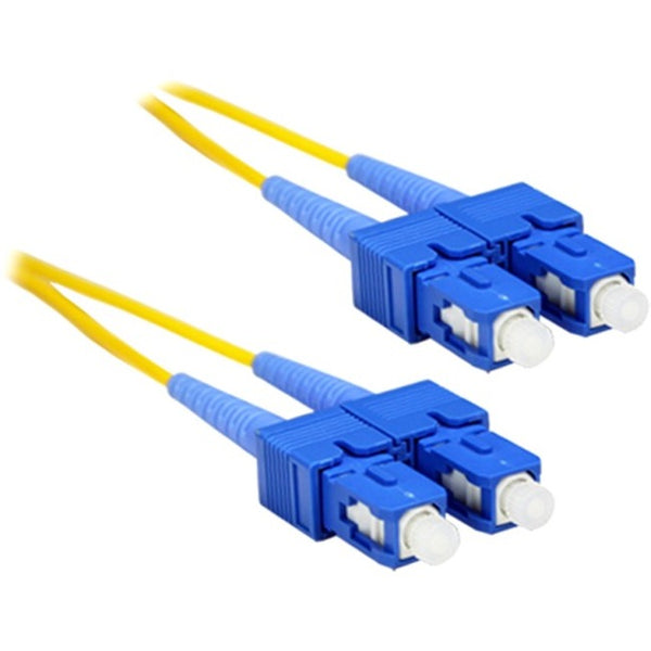 ENET 1M SC-SC Duplex Single-mode 9-125 OS1 or Better Yellow Fiber Patch Cable 1 meter SC-SC Individually Tested - American Tech Depot