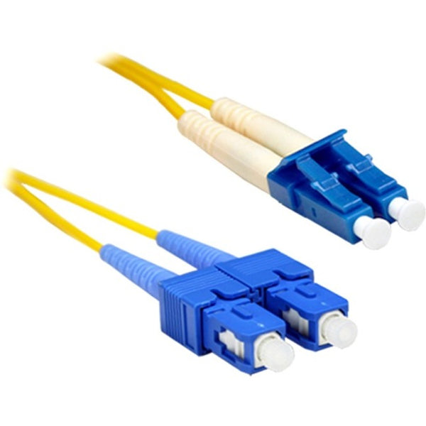 ENET 10M SC-LC Duplex Single-mode 9-125 OS1 or Better Yellow Fiber Patch Cable 10 meter SC-LC Individually Tested - American Tech Depot