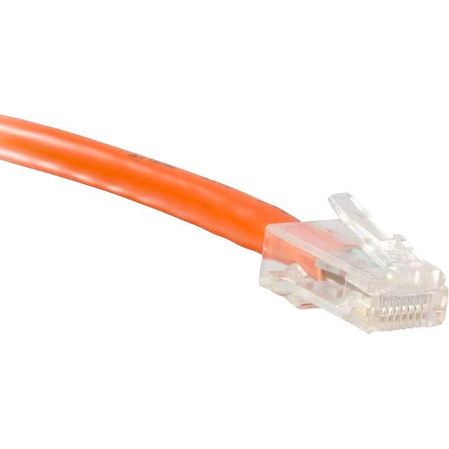 ENET Cat5e Orange 14 Foot Non-Booted (No Boot) (UTP) High-Quality Network Patch Cable RJ45 to RJ45 - 14Ft - American Tech Depot