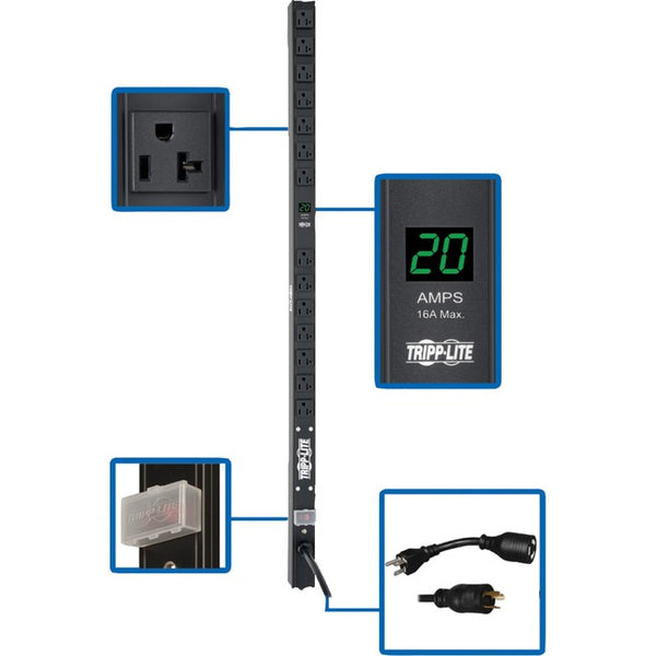 Tripp Lite PDU Metered 120V 20A 5-15-20R 14 Outlet L5-20P - American Tech Depot