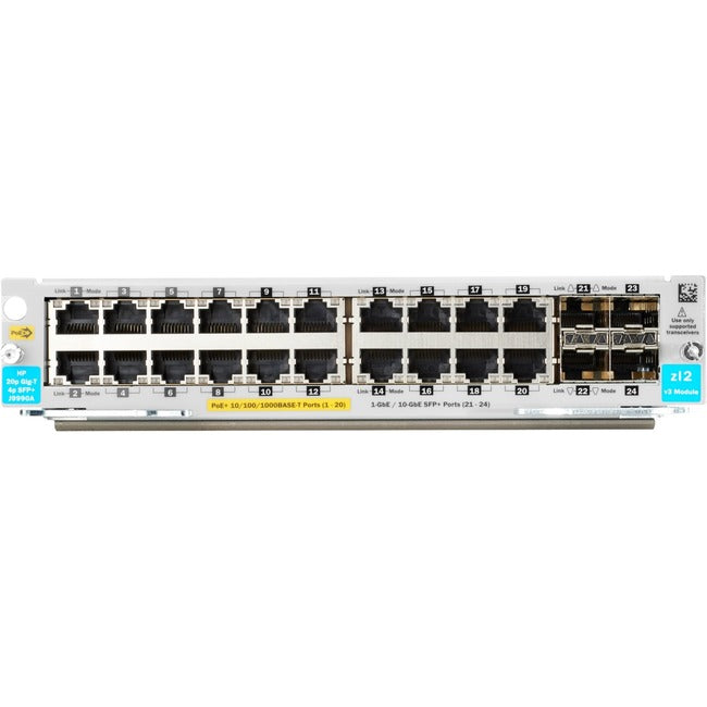 HPE 20-port 10-100-1000BASE-T PoE+ - 4-port 1G-10GbE SFP+ MACsec v3 zl2 Module