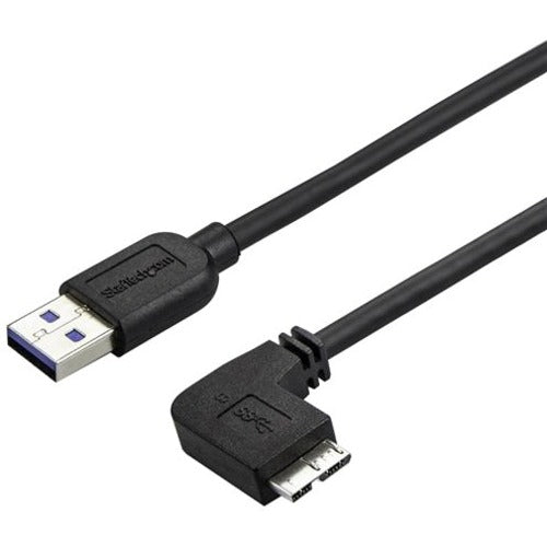 StarTech.com 2m 6 ft Slim Micro USB 3.0 Cable - M-M - USB 3.0 A to Right-Angle Micro USB - USB 3.1 Gen 1 (5 Gbps) - American Tech Depot