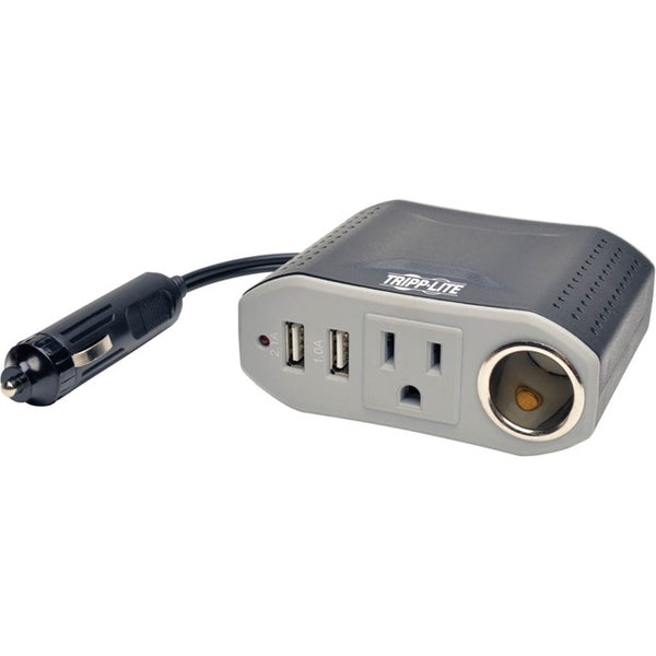 Tripp Lite Ultra-Compact Car Inverter 100W 12V CLA 120V 2 USB Charging Ports 1 Outlet - American Tech Depot