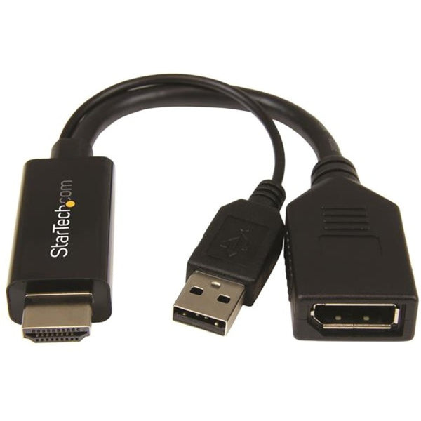 StarTech.com HDMI to DisplayPort Adapter - 4K 30Hz - HDMI to DisplayPort Converter - Compact HDMI to DP Adapter - USB-Powered - American Tech Depot