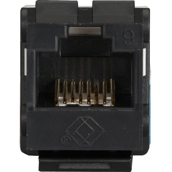 Black Box GigaTrue2 CAT6 Keystone Jack - Unshielded, 110 Punchdown Type, TAA, Black - American Tech Depot