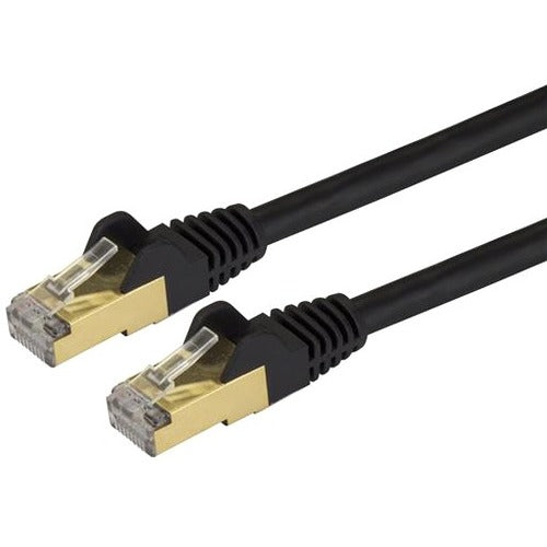 StarTech.com 3 ft CAT6a Ethernet Cable - 10 Gigabit Category 6a Shielded Snagless RJ45 100W PoE Patch Cord - 10GbE Black UL-TIA Certified - American Tech Depot