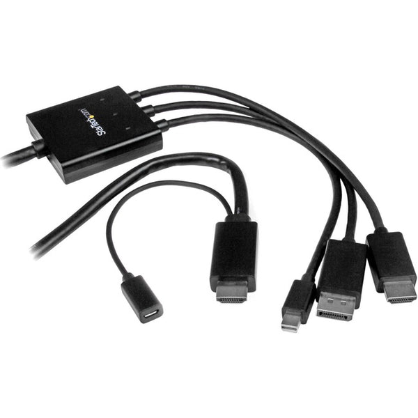 StarTech.com 2m 6 ft HDMI, DisplayPort or Mini DisplayPort to HDMI Converter Cable - HDMI, DP or Mini DP to HDMI Adapter - American Tech Depot