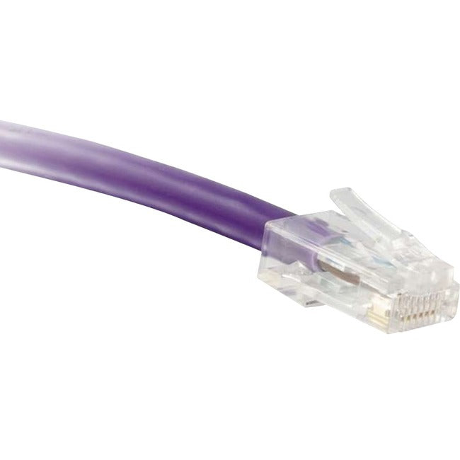 ENET Cat5e Purple 15 Foot Non-Booted (No Boot) (UTP) High-Quality Network Patch Cable RJ45 to RJ45 - 15Ft - American Tech Depot