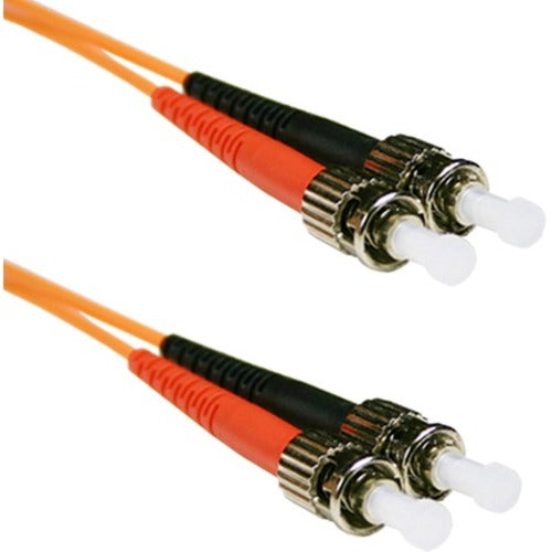 ENET 2M ST-ST Duplex Multimode 62.5-125 OM1 or Better Orange Fiber Patch Cable 2 meter ST-ST Individually Tested - American Tech Depot