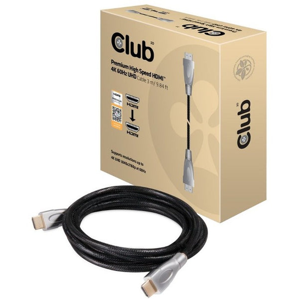 Club 3D Premium High Speed HDMI 2.0 4K60Hz UHD Cable 3 meter - American Tech Depot