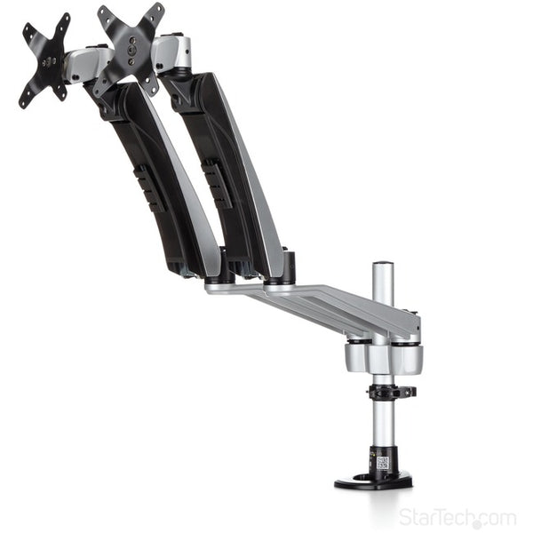 StarTech.com Desk Mount Dual Monitor Arm - Full Motion - Premium Dual Monitor Stand for up to 30" VESA Mount Monitors - Tool-less Assembly