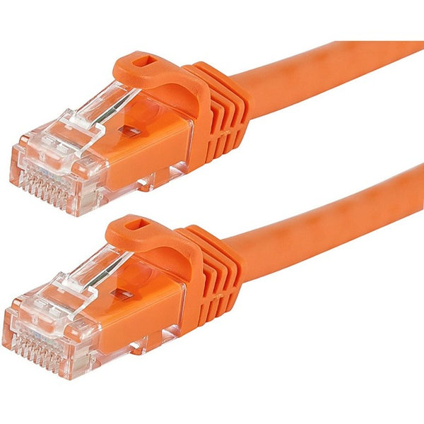 Monoprice FLEXboot Series Cat5e 24AWG UTP Ethernet Network Patch Cable, 7ft Orange - American Tech Depot