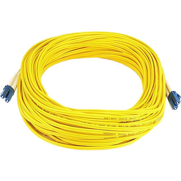 Monoprice Fiber Optic Cable, LC-LC, Single Mode, Duplex - 25 meter (9-125 Type) - Yellow - American Tech Depot