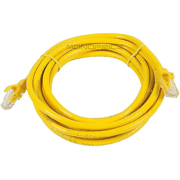 Monoprice FLEXboot Series Cat6 24AWG UTP Ethernet Network Patch Cable, 10ft Yellow - American Tech Depot