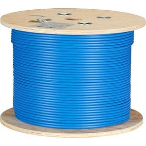 Black Box CAT6A 500-MHz Bulk Cable - F-UTP, Plenum, Solid, Blue, 1000-ft. - American Tech Depot