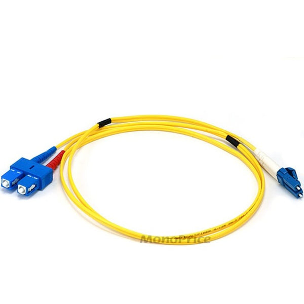 Monoprice Fiber Optic Cable, LC-SC, Single Mode, Duplex - 1 meter (9-125 Type) - Yellow - American Tech Depot