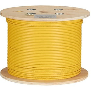 Black Box GigaTrue CAT6A 650-MHz Bulk Cable - Plenum, Solid, Yellow, 1000 ft. - American Tech Depot