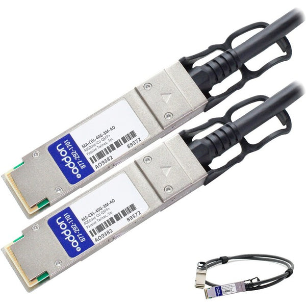 AddOn Cisco Meraki MA-CBL-40G-3M Compatible TAA Compliant 40GBase-CU QSFP+ to QSFP+ Direct Attach Cable (Passive Twinax, 3m) - American Tech Depot