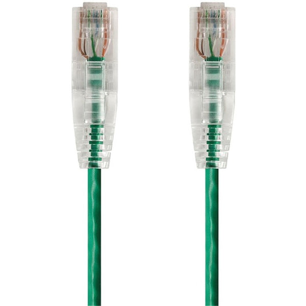 Monoprice SlimRun Cat6 28AWG UTP Ethernet Network Cable, 3ft Green - American Tech Depot