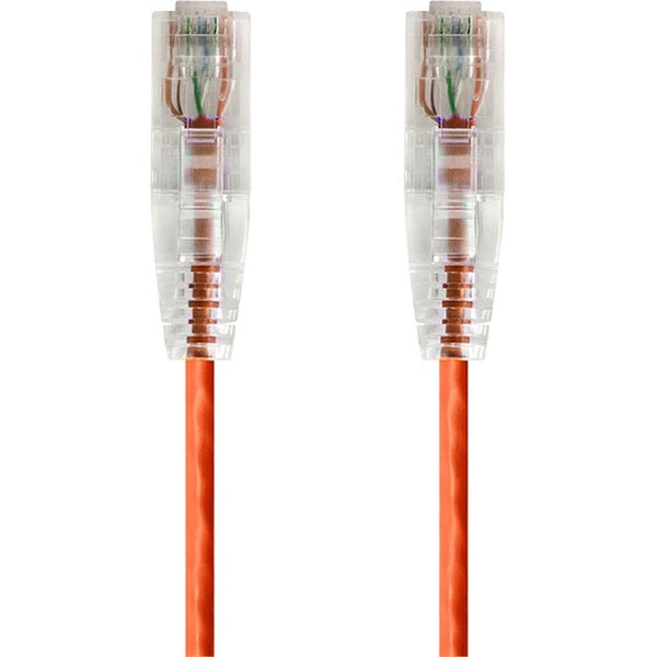 Monoprice SlimRun Cat6 28AWG UTP Ethernet Network Cable, 3ft Orange - American Tech Depot