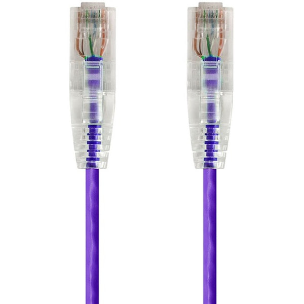 Monoprice SlimRun Cat6 28AWG UTP Ethernet Network Cable, 3ft Purple - American Tech Depot