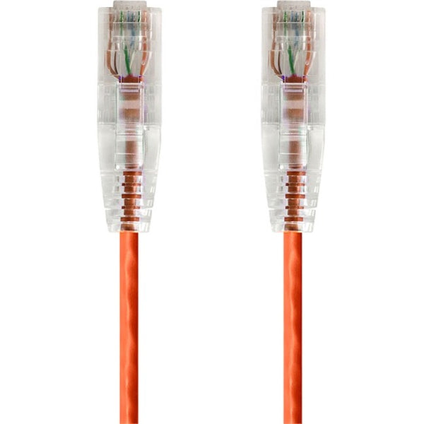 Monoprice SlimRun Cat6 28AWG UTP Ethernet Network Cable, 5ft Orange - American Tech Depot