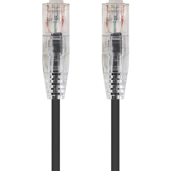 Monoprice SlimRun Cat6 28AWG UTP Ethernet Network Cable, 7ft Black - American Tech Depot