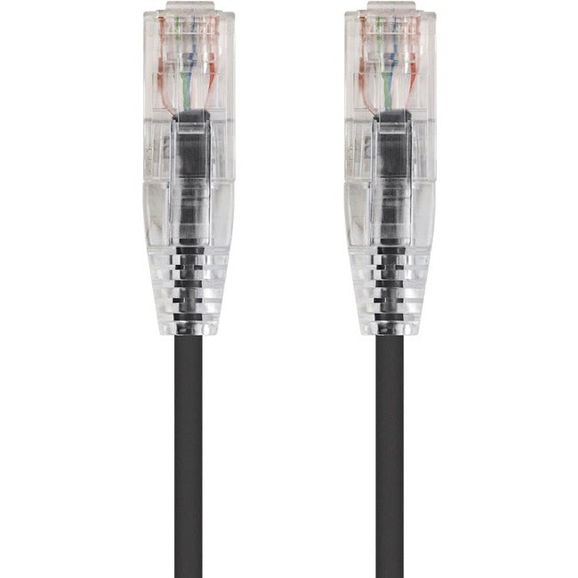 Monoprice SlimRun Cat6 28AWG UTP Ethernet Network Cable, 7ft Black - American Tech Depot