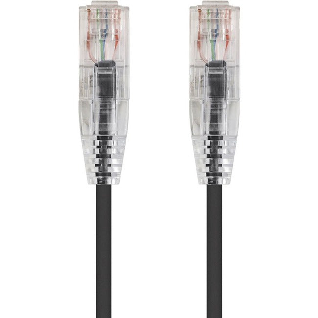 Monoprice SlimRun Cat6 28AWG UTP Ethernet Network Cable, 6-inch Black - American Tech Depot