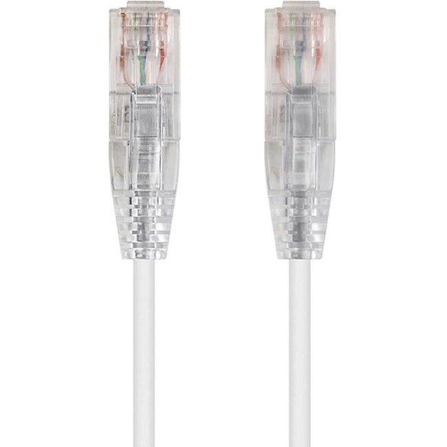 Monoprice SlimRun Cat6 28AWG UTP Ethernet Network Cable, 5ft White - American Tech Depot