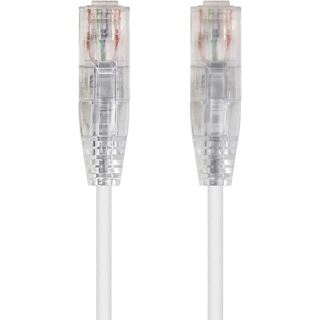 Monoprice SlimRun Cat6 28AWG UTP Ethernet Network Cable, 3ft White - American Tech Depot