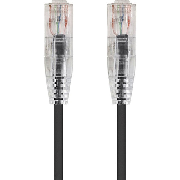 Monoprice SlimRun Cat6 28AWG UTP Ethernet Network Cable, 3ft Black - American Tech Depot