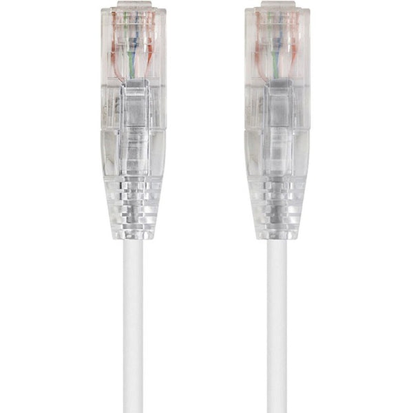 Monoprice SlimRun Cat6 28AWG UTP Ethernet Network Cable, 2ft White - American Tech Depot