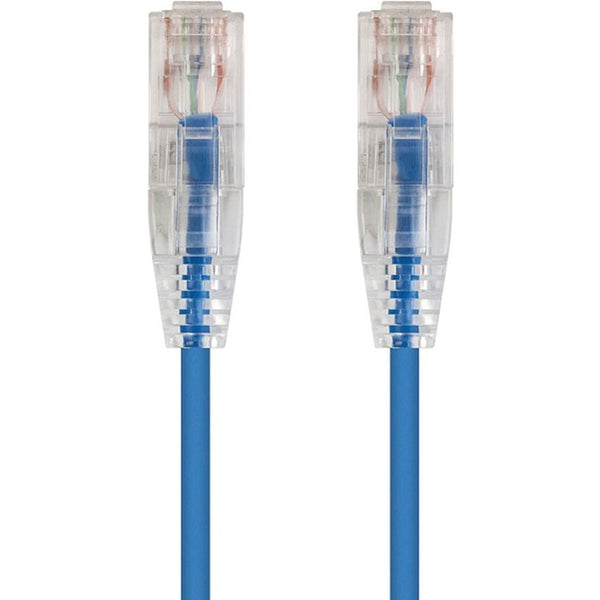 Monoprice SlimRun Cat6 28AWG UTP Ethernet Network Cable, 1ft Blue - American Tech Depot