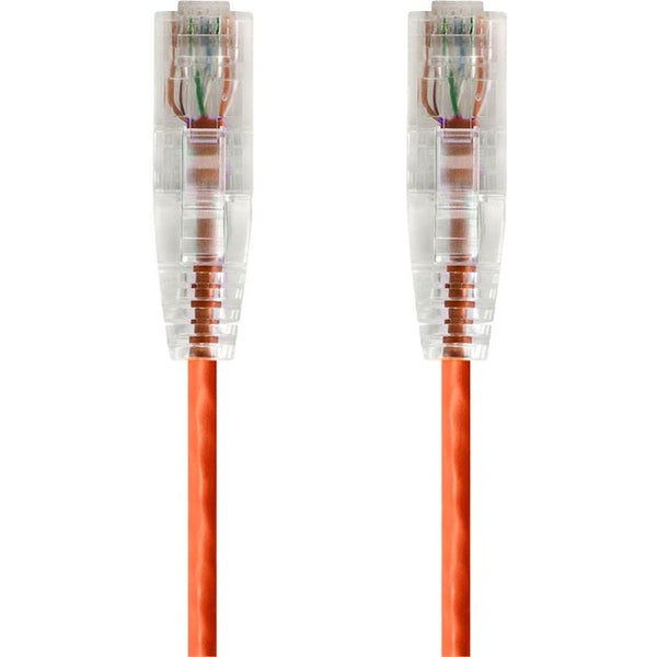 Monoprice SlimRun Cat6 28AWG UTP Ethernet Network Cable, 10ft Orange - American Tech Depot