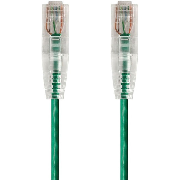 Monoprice SlimRun Cat6 28AWG UTP Ethernet Network Cable, 10ft Green - American Tech Depot