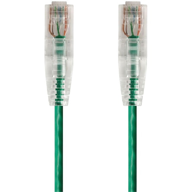 Monoprice SlimRun Cat6 28AWG UTP Ethernet Network Cable, 10ft Green - American Tech Depot