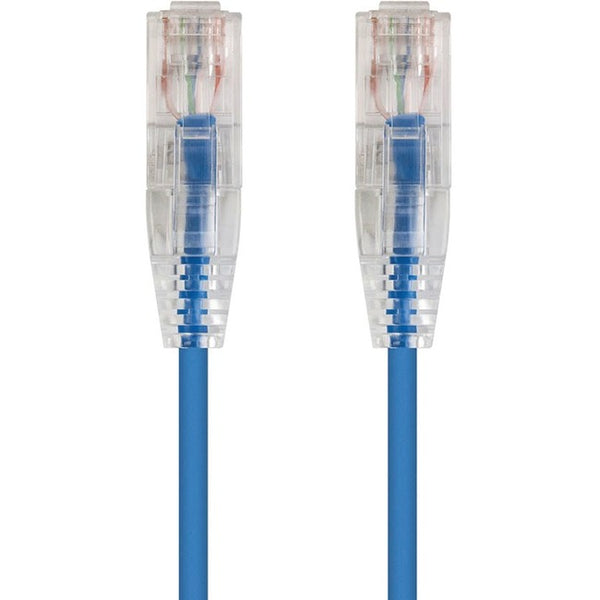 Monoprice SlimRun Cat6 28AWG UTP Ethernet Network Cable, 10ft Blue - American Tech Depot