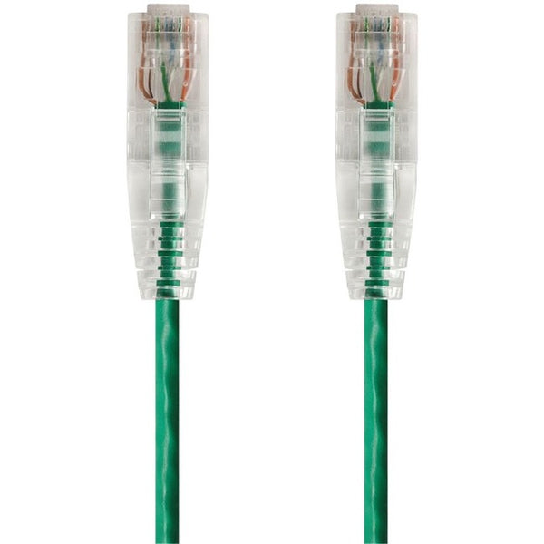 Monoprice SlimRun Cat6 28AWG UTP Ethernet Network Cable, 0.5ft Green - American Tech Depot