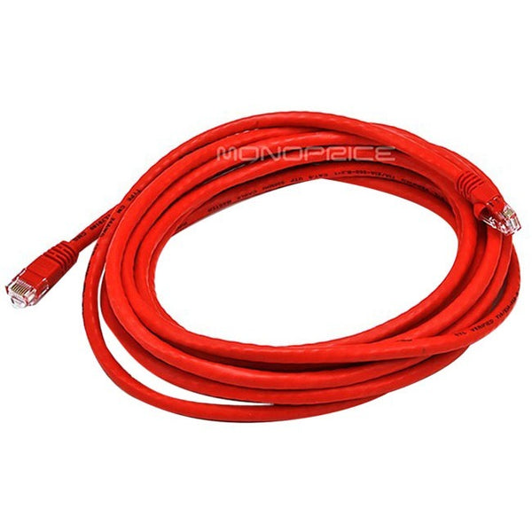 Monoprice Cat6 24AWG UTP Ethernet Network Patch Cable, 14ft Red - American Tech Depot