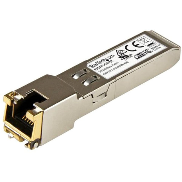 StarTech.com Juniper EX-SFP-1GE-T Compatible SFP Module - 1000BASE-T - 1GE Gigabit Ethernet SFP to RJ45 Cat6-Cat5e Transceiver - 100m