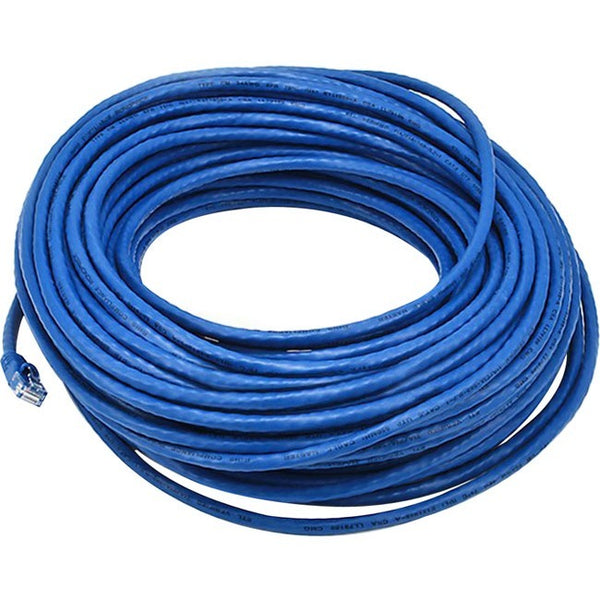 Monoprice Cat6 24AWG UTP Ethernet Network Patch Cable, 100ft Blue - American Tech Depot